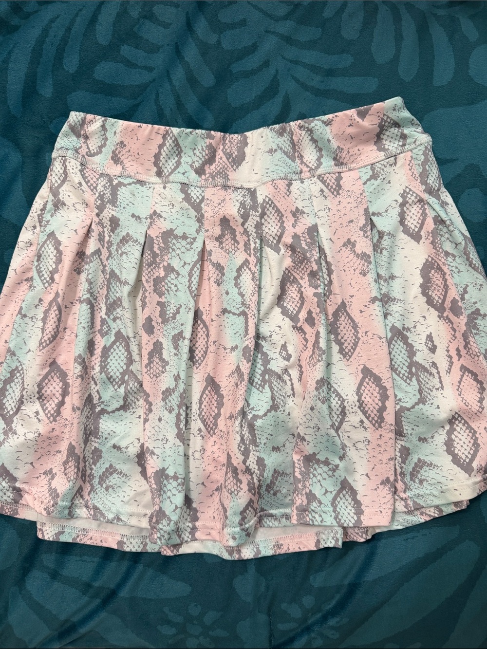 Women’s Pink & Mint Snake Print Tennis or Casual skort